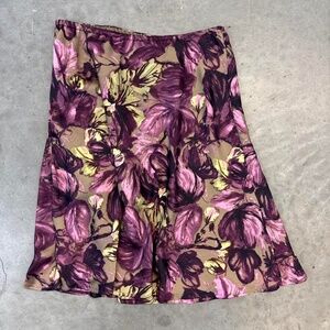 Emma James floral purple and green skirt Size 8